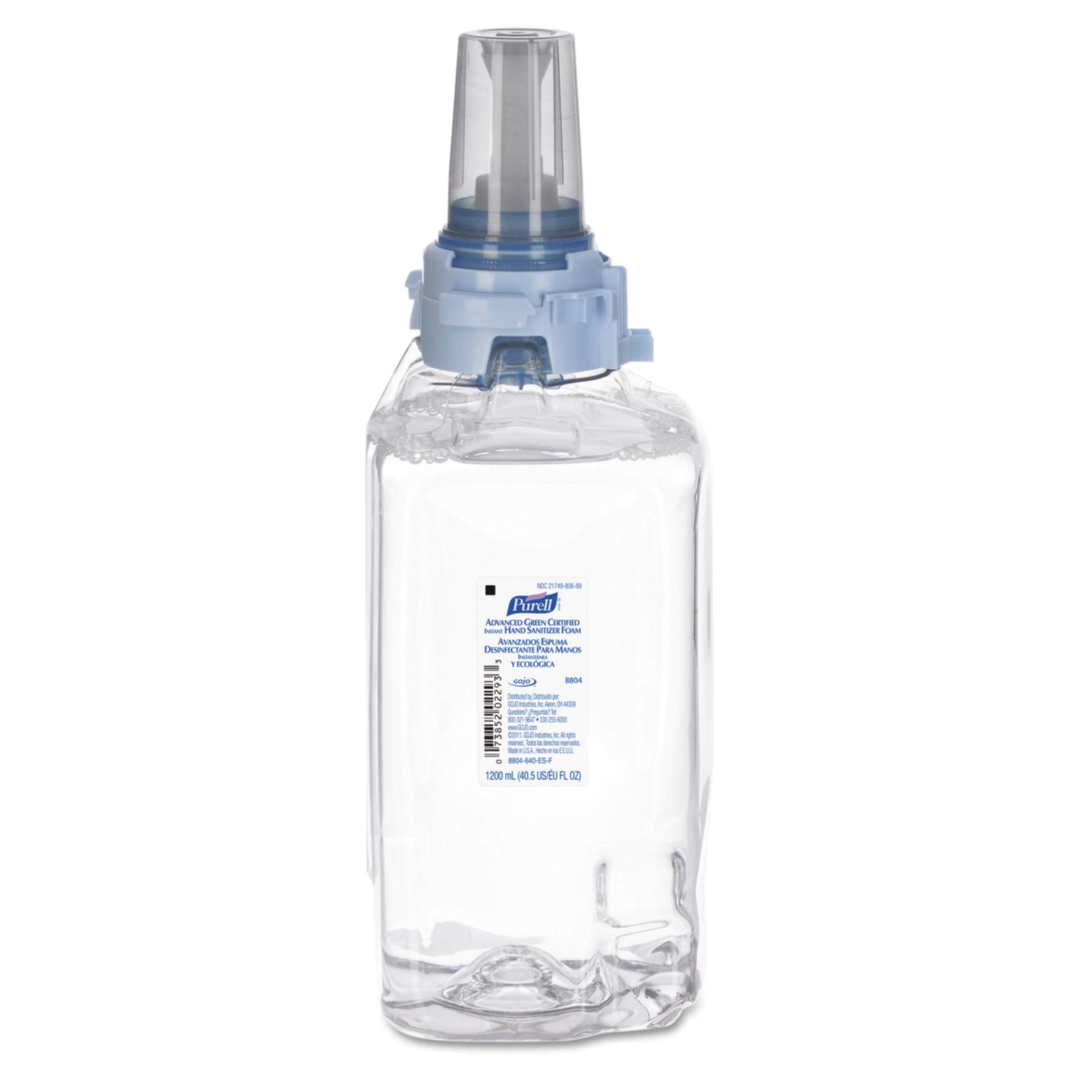 PURELL 880403CT Advanced Green Certified Hand Sanitizer Foam Refill, 1200mL (40.5 oz), Fragrance-Free, Case of 3 - Ideal for Offices, Schools, Hospitals & Public Spaces