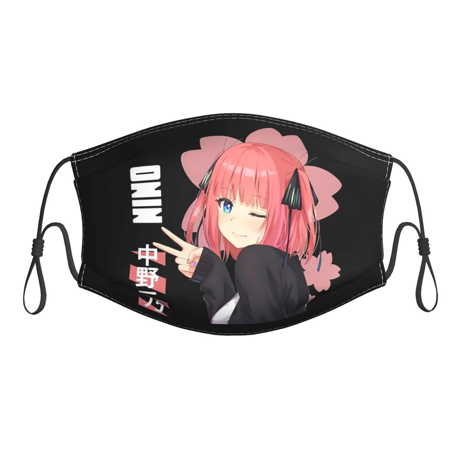 Nino Nakano Anime Face Mask - Washable & Reusable for Adults & Teens