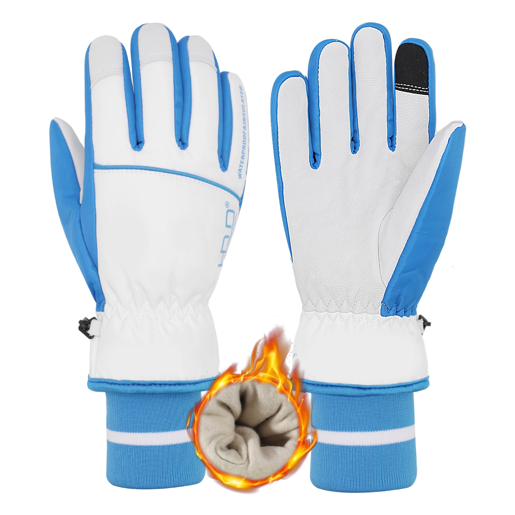 Women's 3M Thinsulate Waterproof Winter Gloves - Warm for Skiing, Hiking & Outdoor Work