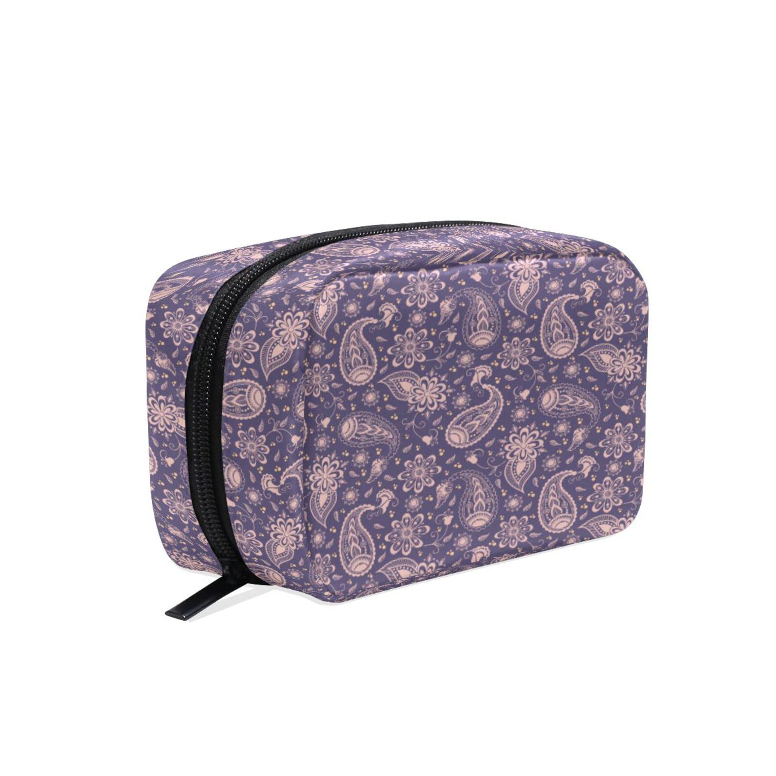 **Arabesque Pattern Travel Makeup Bag for Women – Reusable Small Cosmetic & Toiletry Organizer Pouch – Portable Purse Makeup Bag – Perfect Gift for Girls (Ideal for Travel, Gym, and Daily Use)**