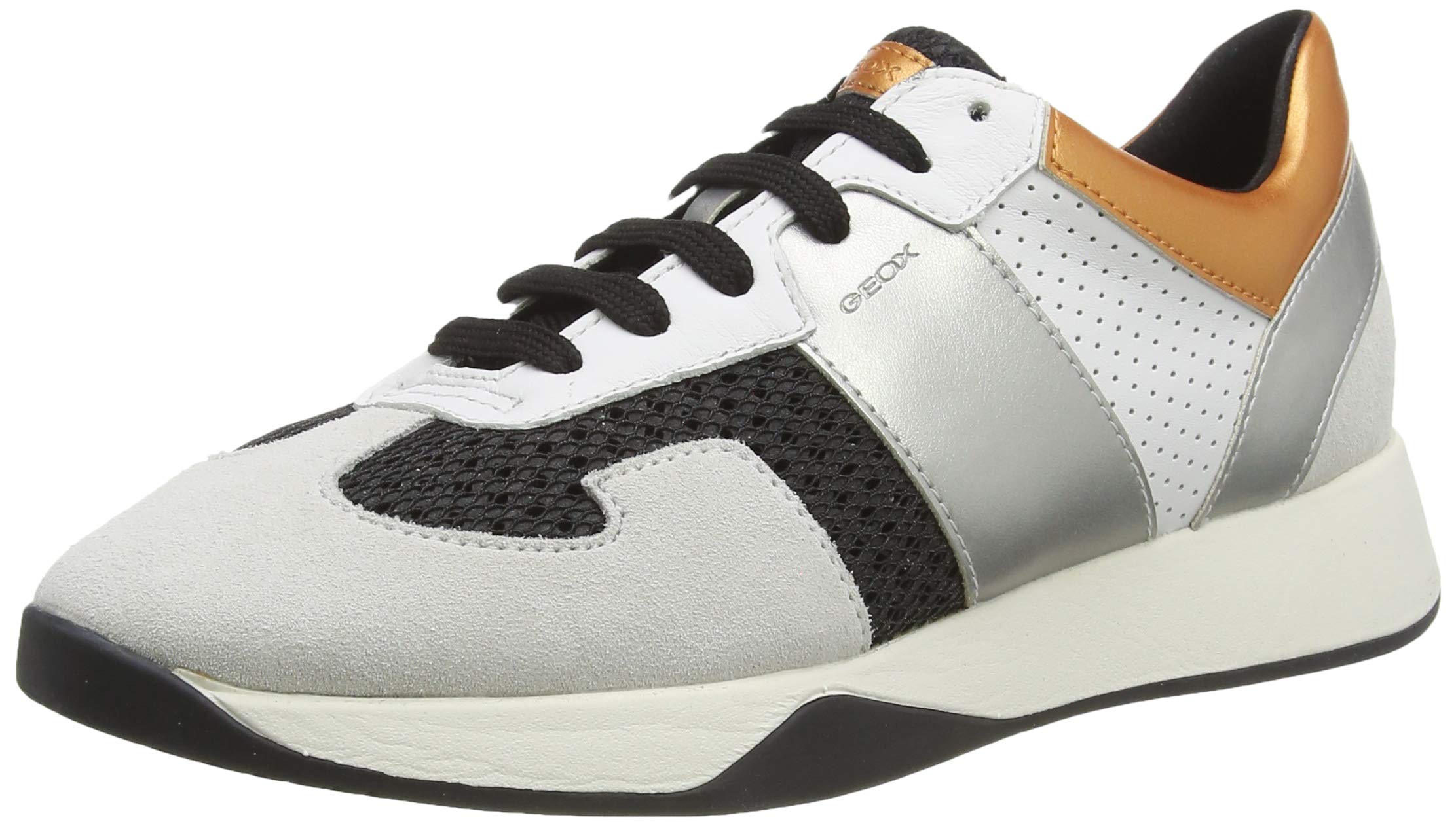 Geox Women's Breathable Low-Top Sneakers - Comfortable Walking Shoes for Women - Lightweight Casual Shoes for Work, Travel & Everyday Wear