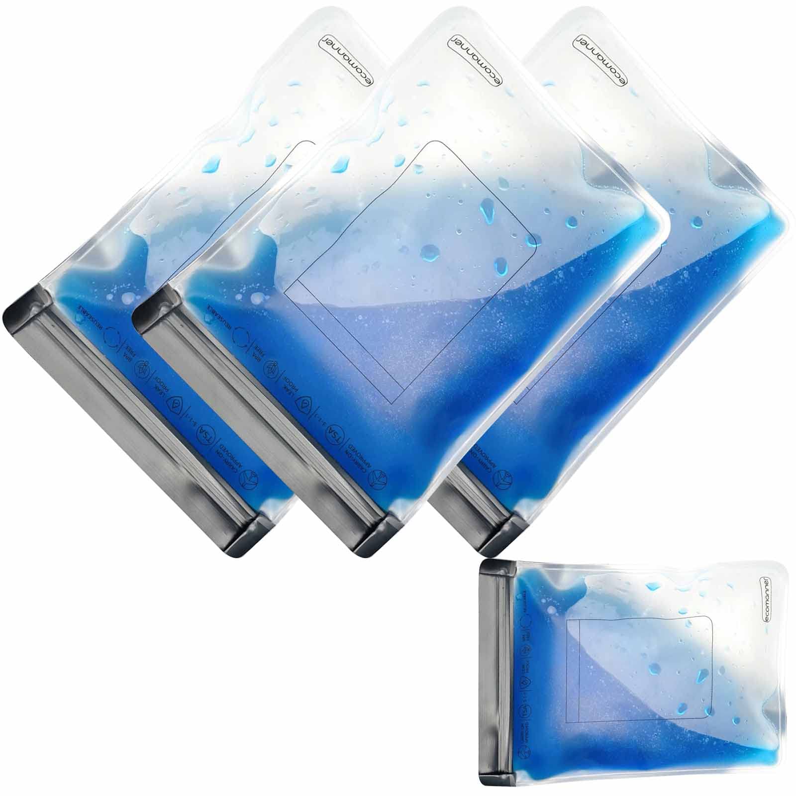 4 Pack TSA Approved Leak Proof Clear Toiletry Bags for Travel - 2 Small & 2 Large Quart Size (Perfect for Carry-on Luggage & Airport Security) | Ideal for Business Trips, Vacations & Weekend Getaways
