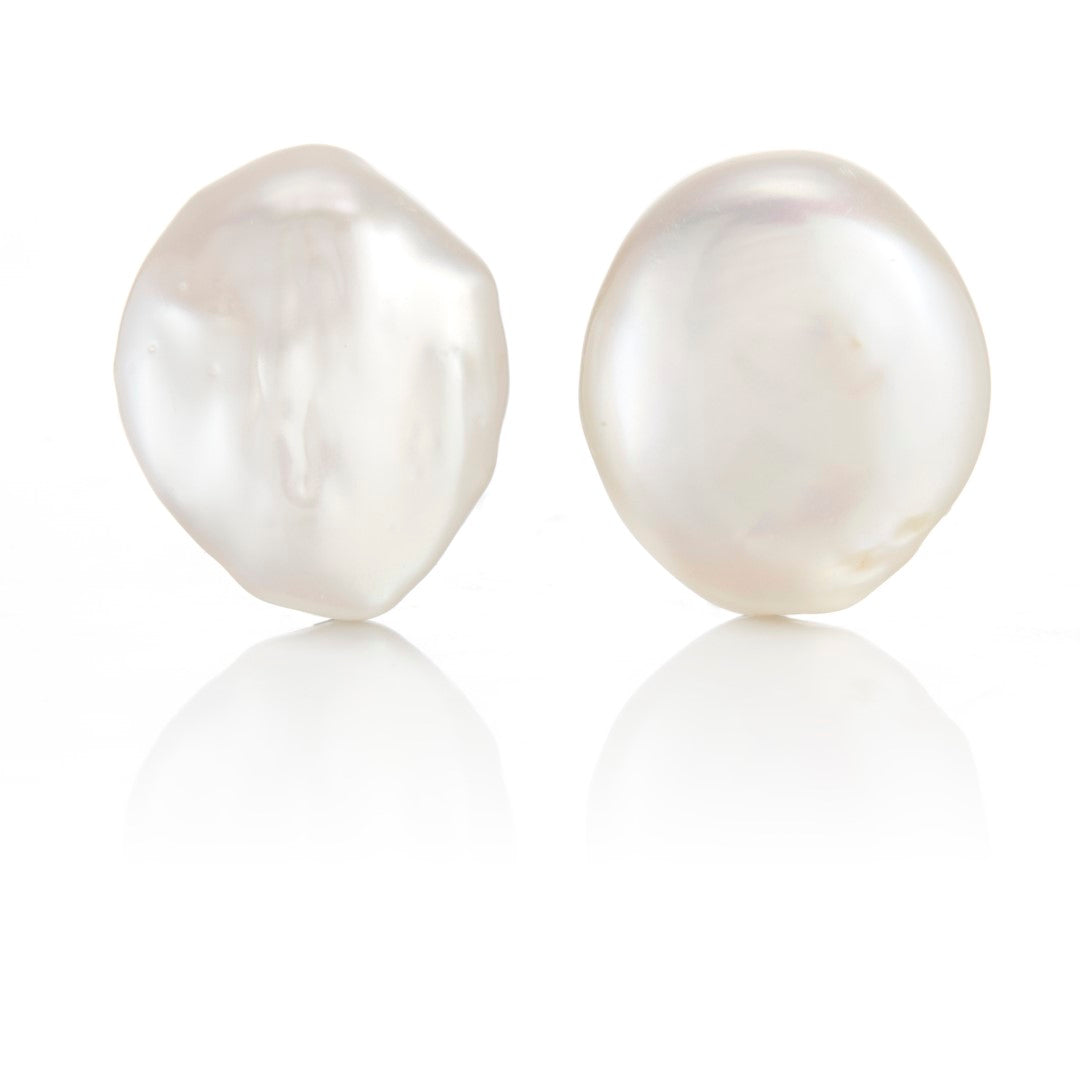 Exquisite Baroque Pearl Earrings for Women - Natural Irregular Pearls, Hypoallergenic Studs - Perfect for Weddings, Parties & Elegant Occasions