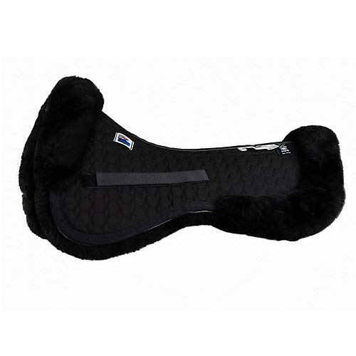 EAM Plat Sheep Dressage Half Pad with Rear Trim - Breathable & Shock-Absorbing for Horse Riding & Training - Perfect for Dressage, Jumping & Equestrian Sports