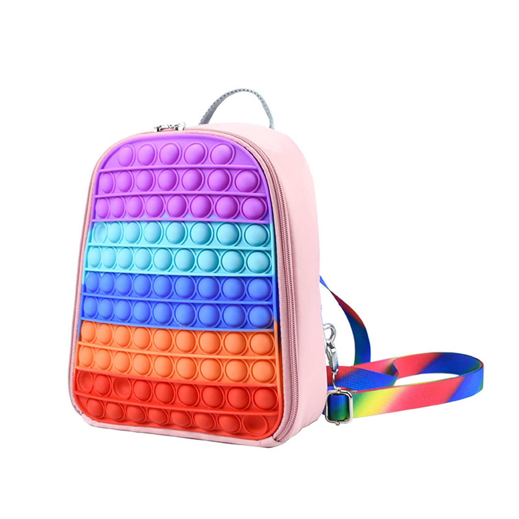 Mini Backpack for Women & Girls - Pop Fidget Bookbag for School Supplies (9.4 x 8.7 x 3.1 Inch) - Cute Small Backpack for School, Travel & Everyday Use