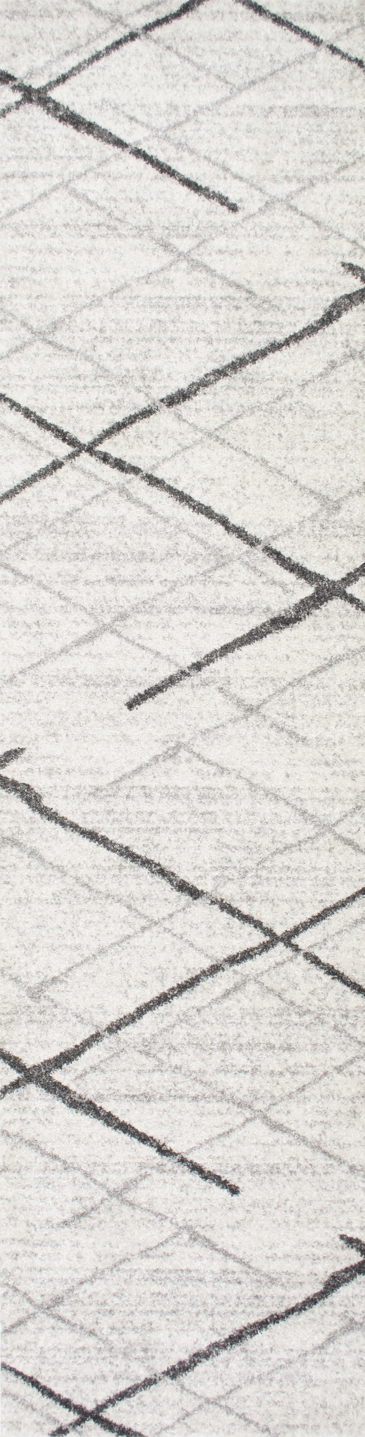 Stylish Grey Broken Lattice Pattern Area Rug - Perfect for Living Room, Bedroom & Home Decor