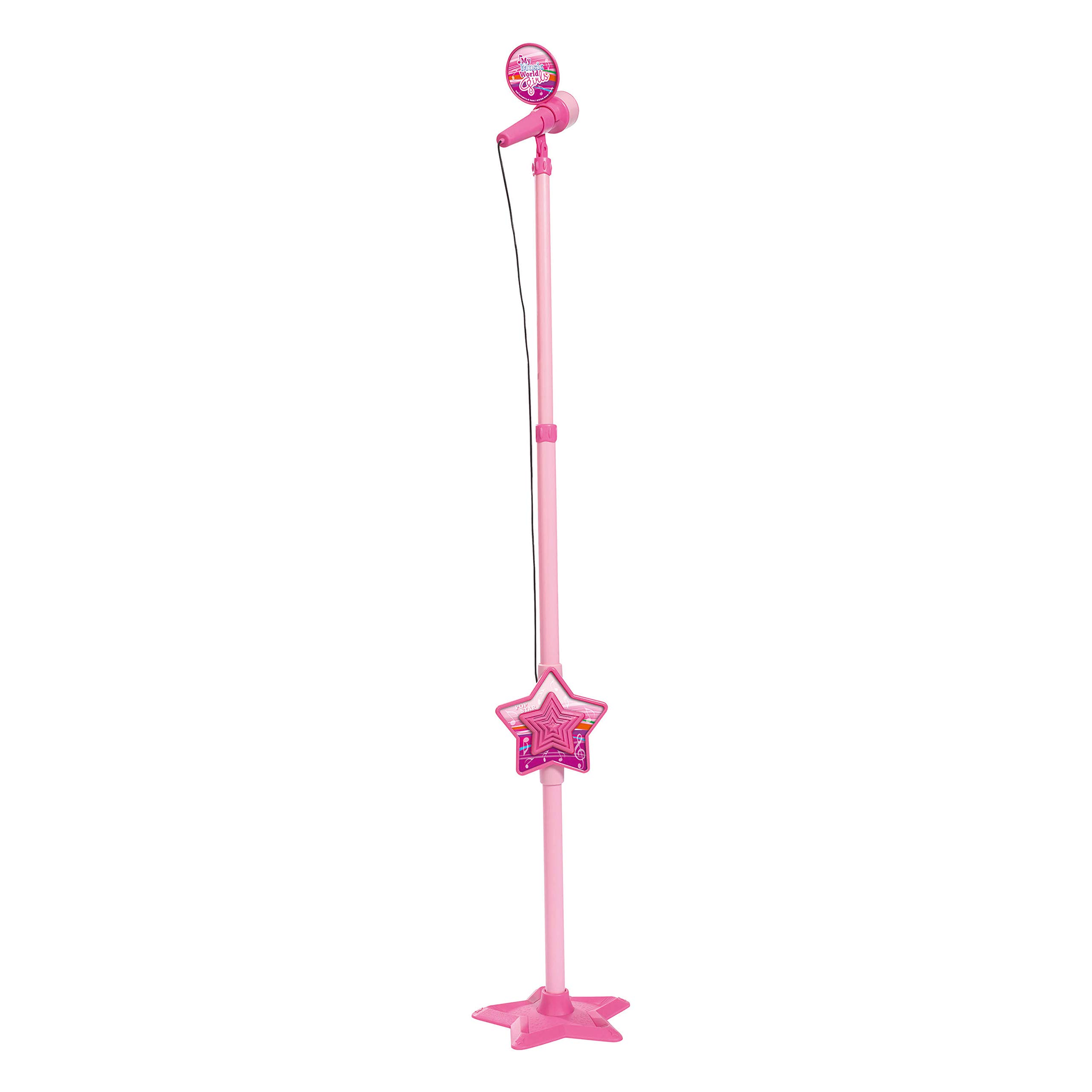 Simba Toys - My Music World Girls Microphone Stand with Adjustable Height - Perfect for Kids Singing, Karaoke Performances & Pretend Play at Home or Parties