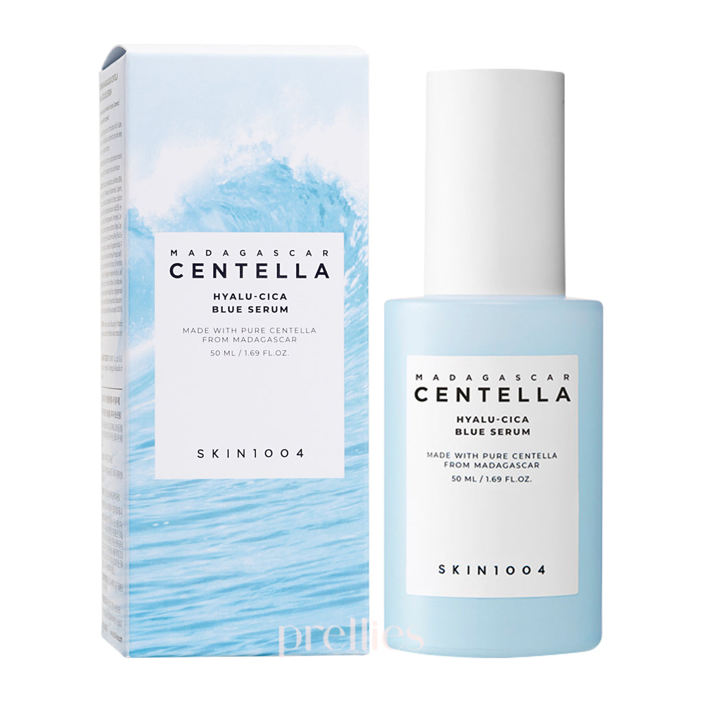 SKIN1004 Madagascar Centella Hyalu-Cica Blue Serum 50ml - Soothing Hydrating Facial Serum with Centella Asiatica & Hyaluronic Acid - Perfect for Sensitive, Dry Skin & Post-Treatment Care