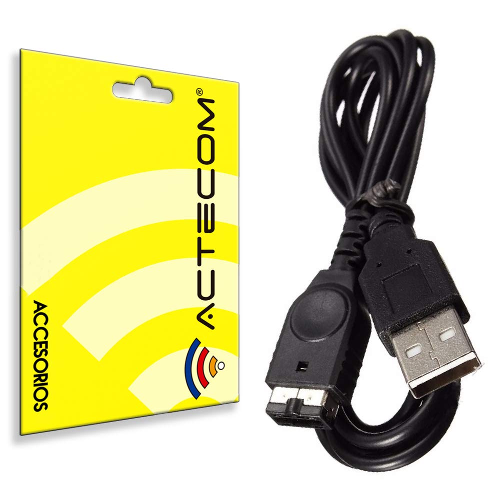 USB Charging Cable for Gameboy Advance SP & Nintendo DS - 1.2M Durable Black Cord with Fast Charging | Compatible with GBA SP | Perfect for Gaming On-The-Go & Travel Accessories