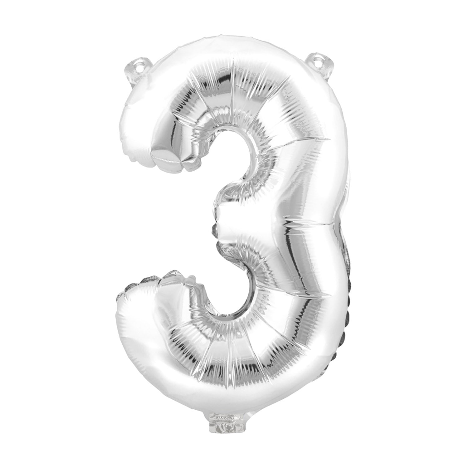 34 Inch Silver Number 3 Foil Balloons for Birthday Party Decorations | Bulk Pack