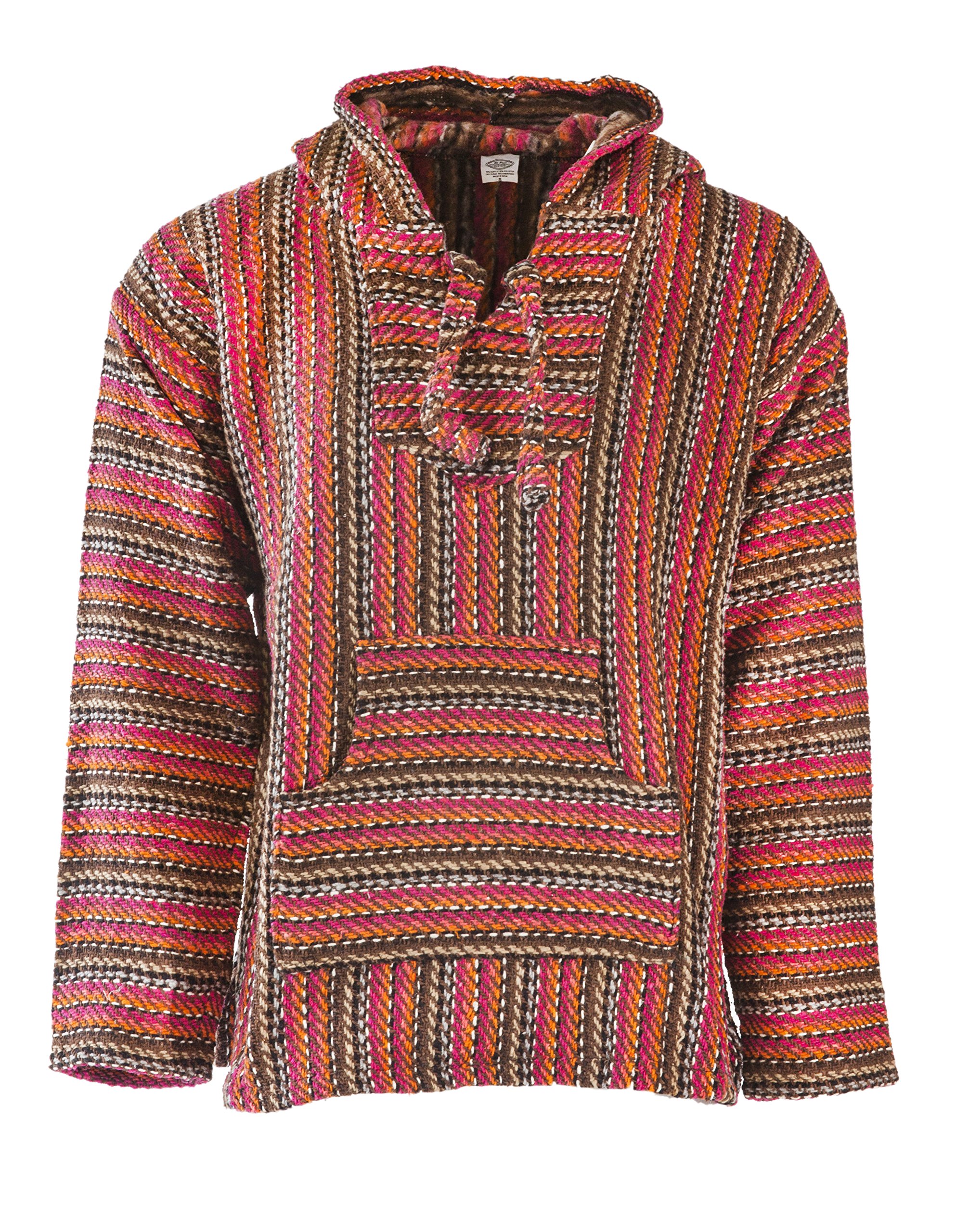 Premium Baja Hoodie Sweatshirt Pullover - Soft Mexican Jerga Poncho for Men & Women | Cozy Loungewear, Beach Cover-Up & Festival Fashion