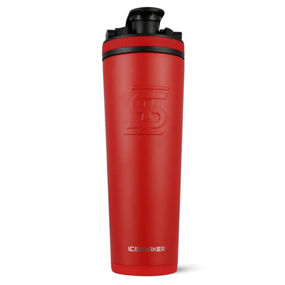 Custom 32oz Insulated Stainless Steel Protein Shaker Bottle with Lid - Red | Perfect for Gym, Workouts & Post-Training Recovery