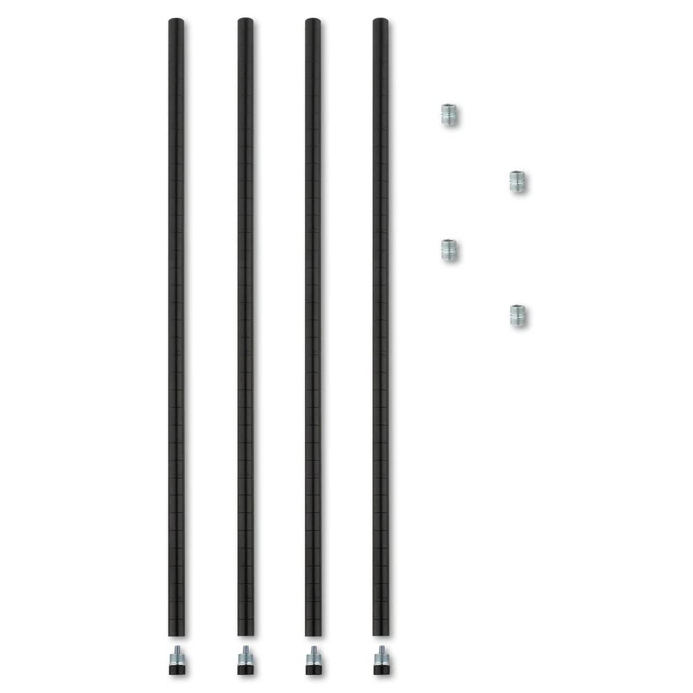 Alera Wire Shelving Stackable Posts - Heavy Duty Metal Shelving Supports for Garage, Pantry & Closet Organization