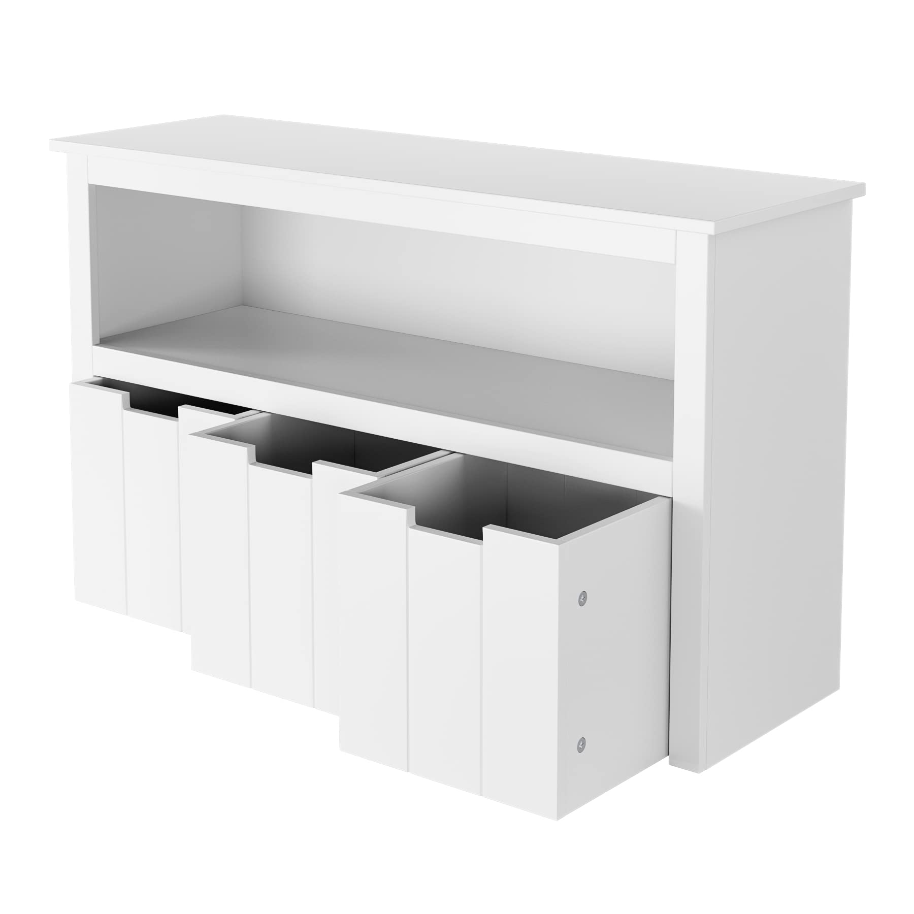 FAONIE 3-Drawer Toy Storage Cabinet with 12 Hidden Wheels - Large Floor Storage Chest for Kids Room, Playroom & Nursery Organization | Sturdy Rolling Toy Box for Easy Mobility