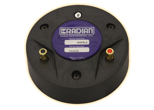 Radian 465PB 8 Ohm 1.35W Professional Audio Compression Driver for High-End PA Systems & Studio Monitors - Special Order
