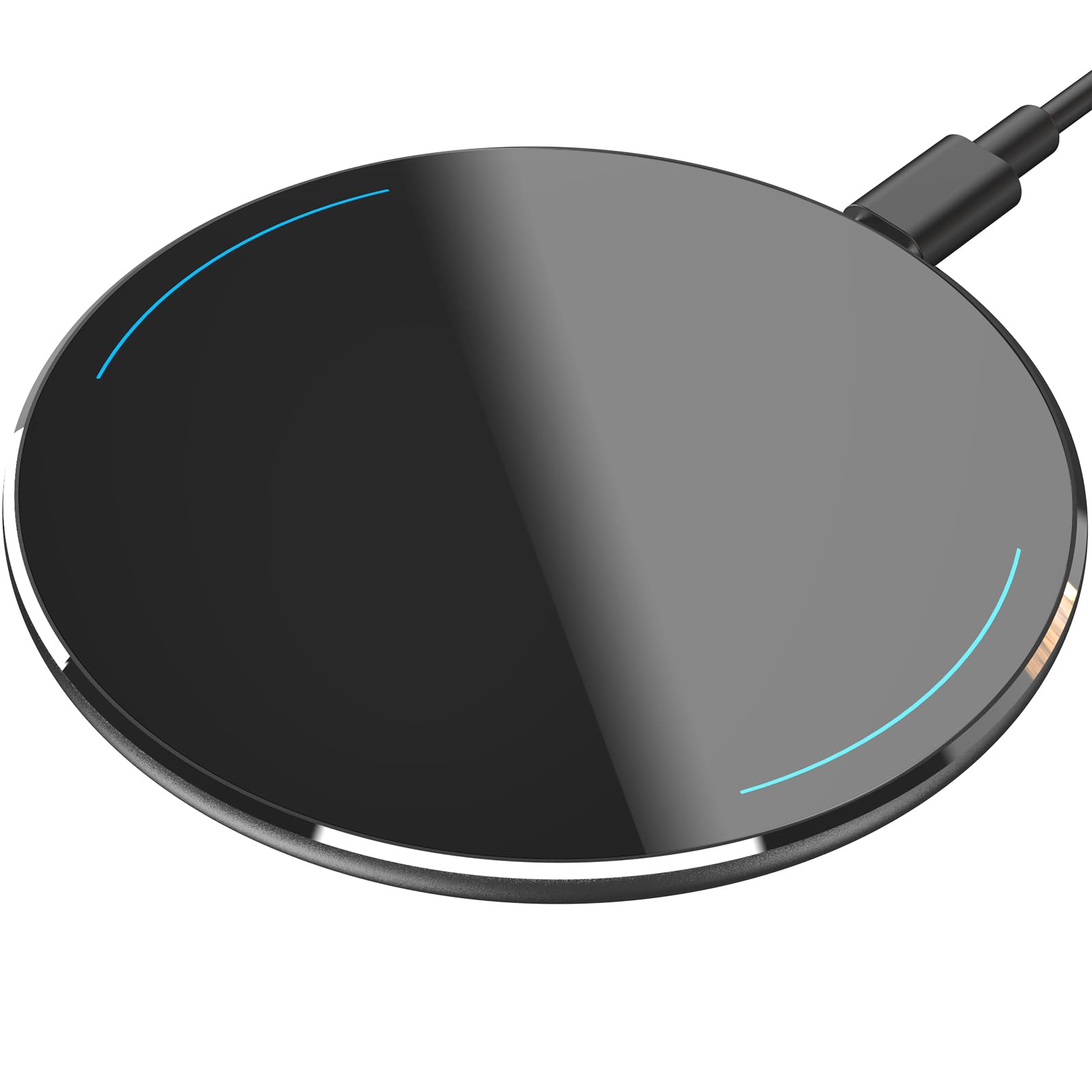 TOZO 2025 Upgraded 15W Max Fast Wireless Charger Pad - Compatible with iPhone 16/16 Plus/16 Pro Max/15/14/13/SE/12 & Samsung Galaxy S24/S23/S22 Series - Qi-Certified Charging Station for Home, Office & Car (Black, No AC Adapter)