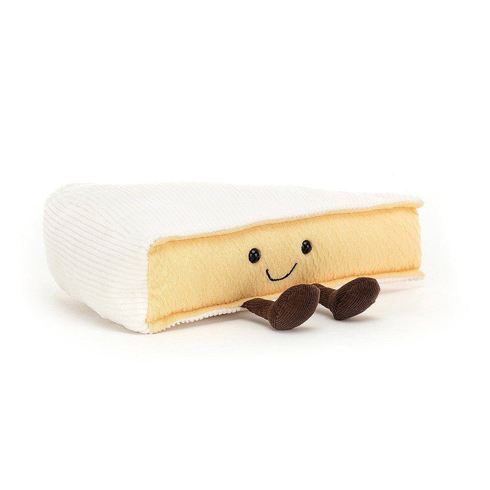 Amuseable Brie Cheese Plush Toy - Cute & Soft Cheese Stuffed Animal for Kids & Adults - Perfect for Gifts, Home Decor, and Cheese Lovers