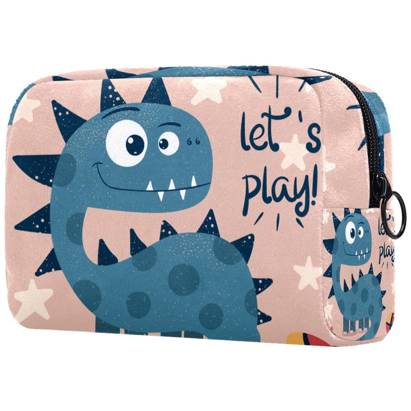 Durable Cosmetic Bag for Women - Large Roomy Makeup Travel Bag with Cute Dinosaur Design, Waterproof Toiletry Organizer (Perfect Gift for Her, Great for Travel, Gym & Daily Use)