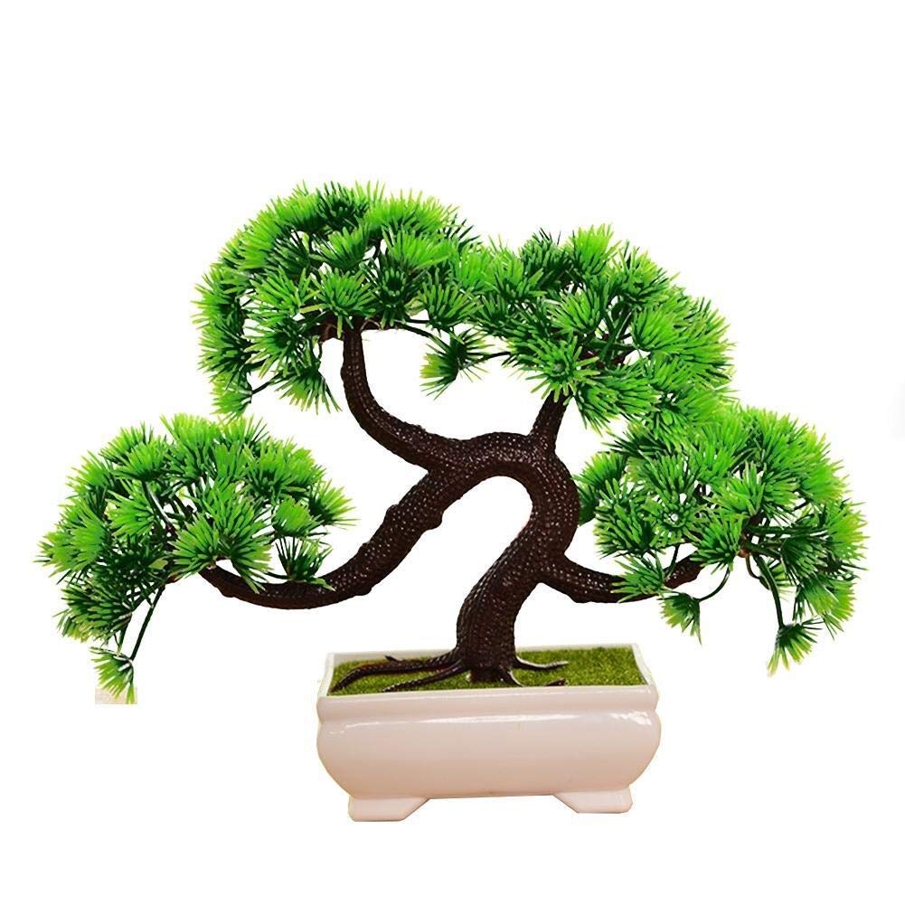 ZZTT Artificial Pine Bonsai Tree - Realistic Fake Miniature Plant for Home & Office Desk Decor | Perfect for Living Room, Bedroom, Wedding Centerpiece & Gift Idea