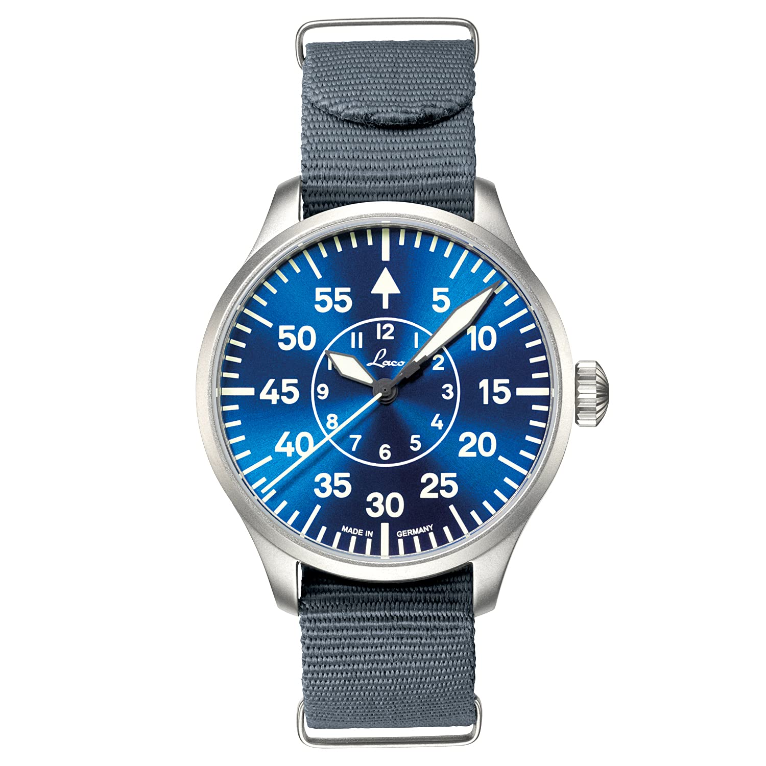 Laco Flieger Pilot Automatic Watch - Stainless Steel Case, Sapphire Crystal, 5 ATM Water Resistant - German Made Aviation Timepiece for Men | Perfect for Pilots, Outdoor Adventures & Business Professionals