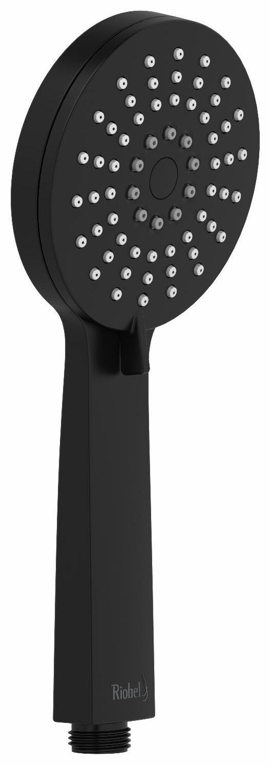 3 Function Handshower 1.8 GPM - Black (4370BK) WS RIOBEL | High Pressure Shower Head for Bathroom, Spa & Relaxation