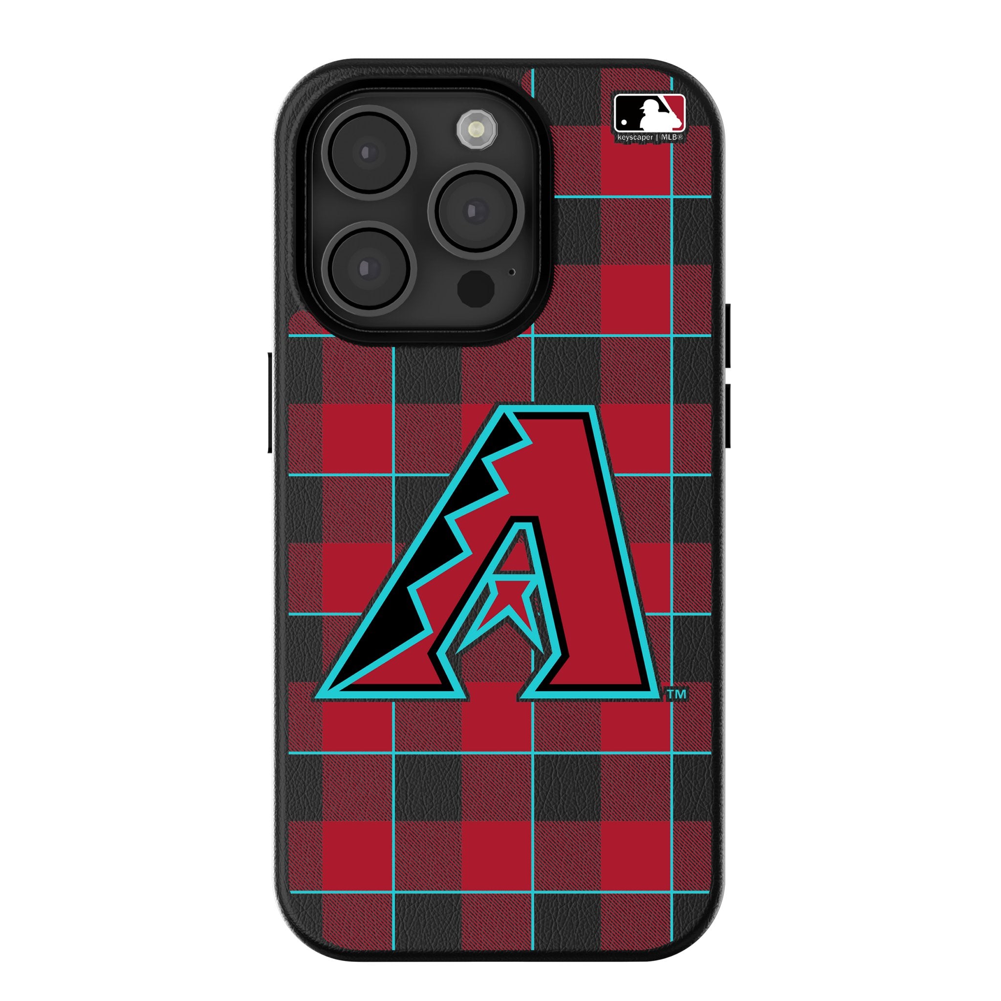 Arizona Diamondbacks Plaid MagSafe Compatible iPhone Case for Apple iPhone 15/14/13/12 Pro Max - Durable Protective Cover for Baseball Fans, Perfect for Game Day & Everyday Use