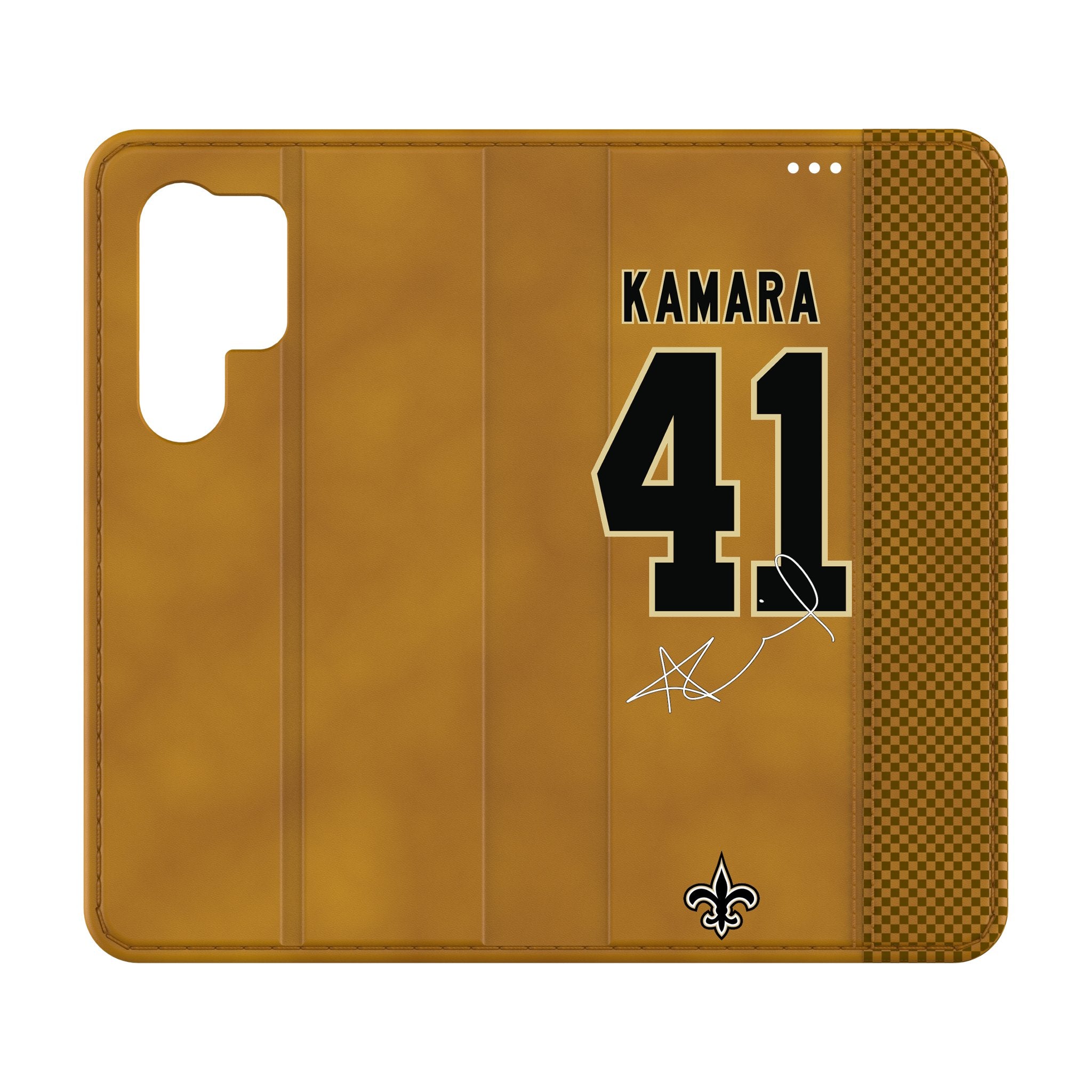 Alvin Kamara New Orleans Saints 41 Game Tactic Folio Phone Case for Samsung Galaxy S21/S22/S23 - Football Fan Accessory for Game Day & Daily Use