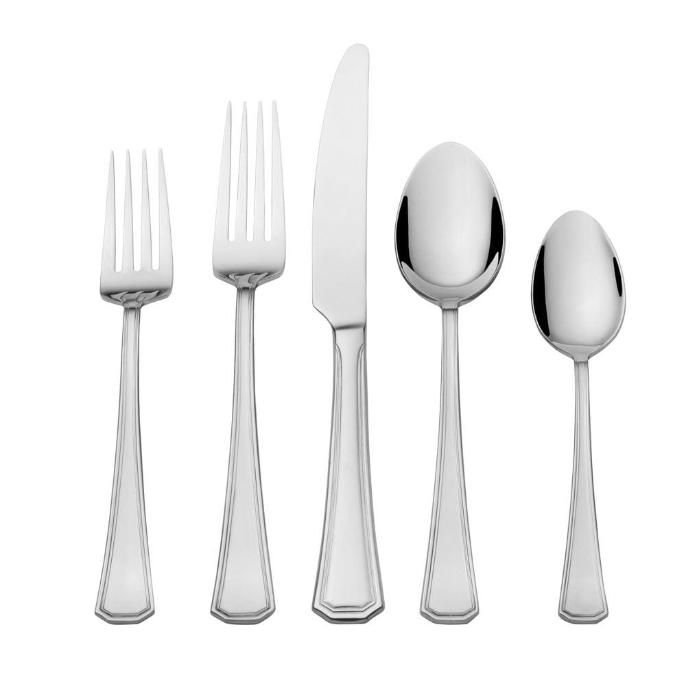 Joslyn 20-Piece Stainless Steel Flatware Set - Service for 4 - Elegant Dining Utensils for Everyday Meals & Dinner Parties - Dishwasher Safe Silverware for Home & Restaurant Use