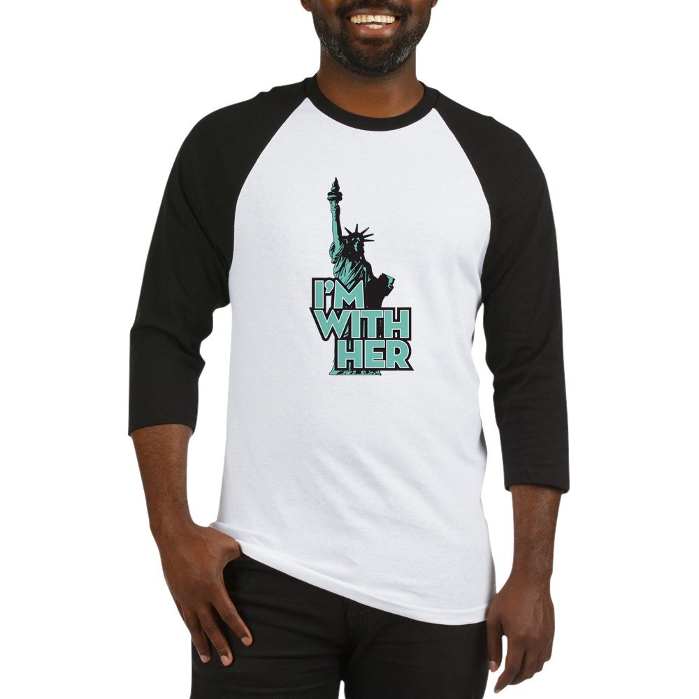 Lady Liberty 'I'm With Her' Baseball Shirt - Patriotic Women's Tee for Political Supporters & Baseball Fans | Perfect for Rallies, Games & Casual Wear