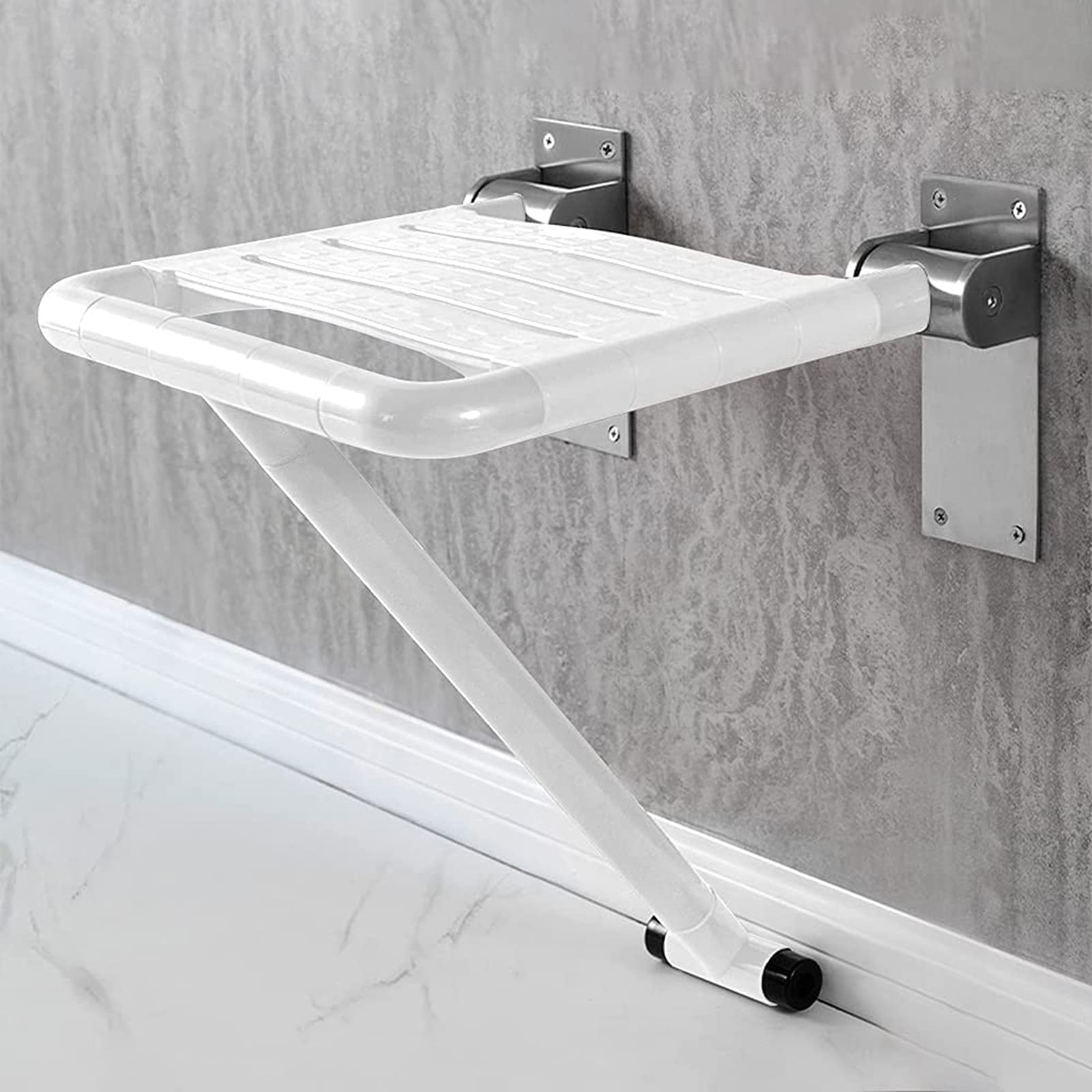 Foldable Shower Stool for Elderly, Pregnant Women & Disabled - Non-Slip Bathroom Chair with Back Support - Ideal for Safe Showering, Bathing & Home Care Use