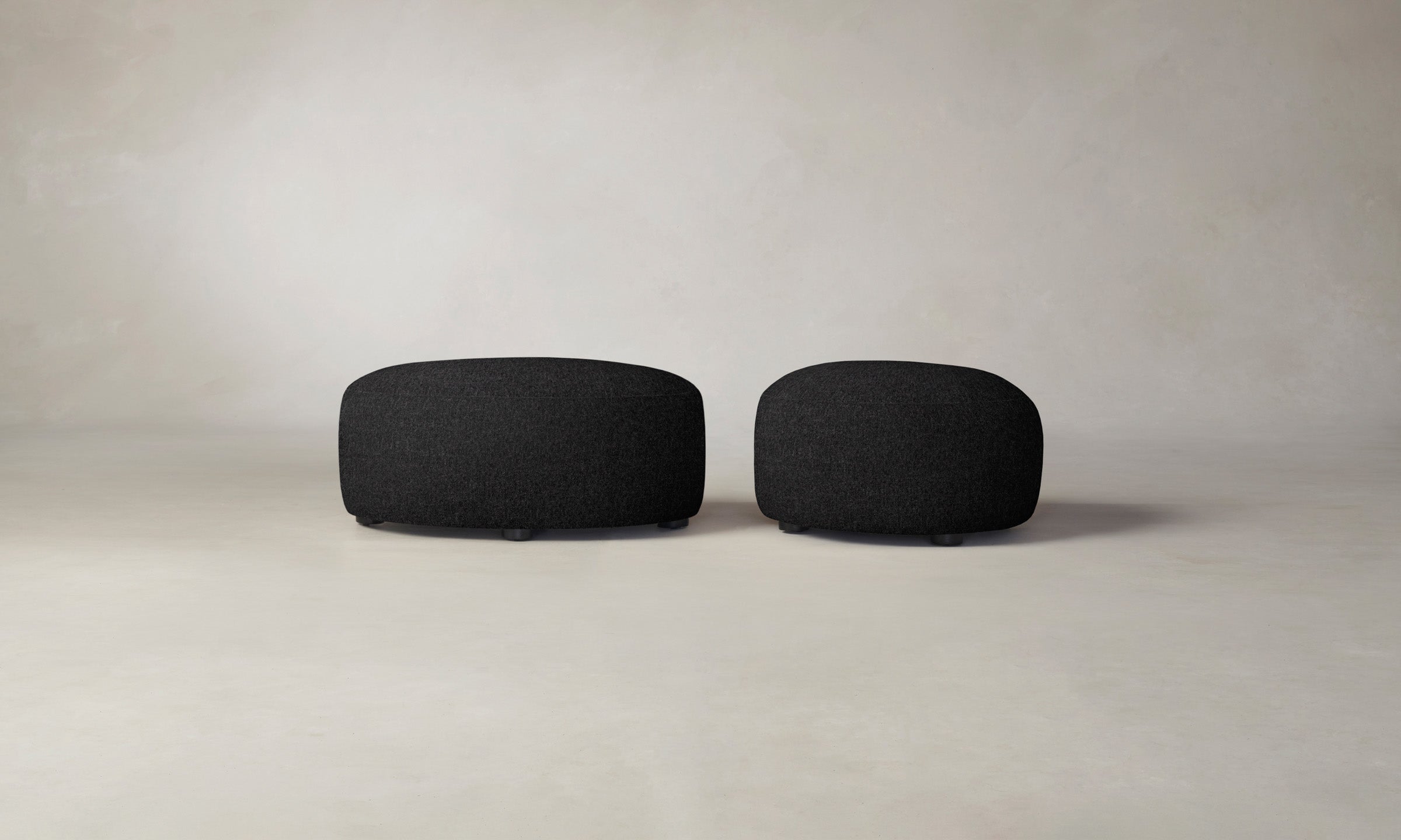 Premium Italian Brushed Wool Chelsea Ottoman - Modern Footrest & Storage Bench for Living Room, Bedroom & Office - Soft & Durable Home Decor Accent Piece