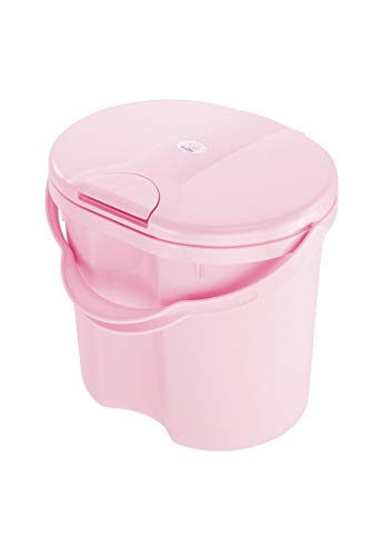 Rotho Baby Design Topline Nappy Pail in Tender Rose | Odor-Controlling Diaper Bin for Nursery & Baby Room | Eco-Friendly Diaper Disposal Solution