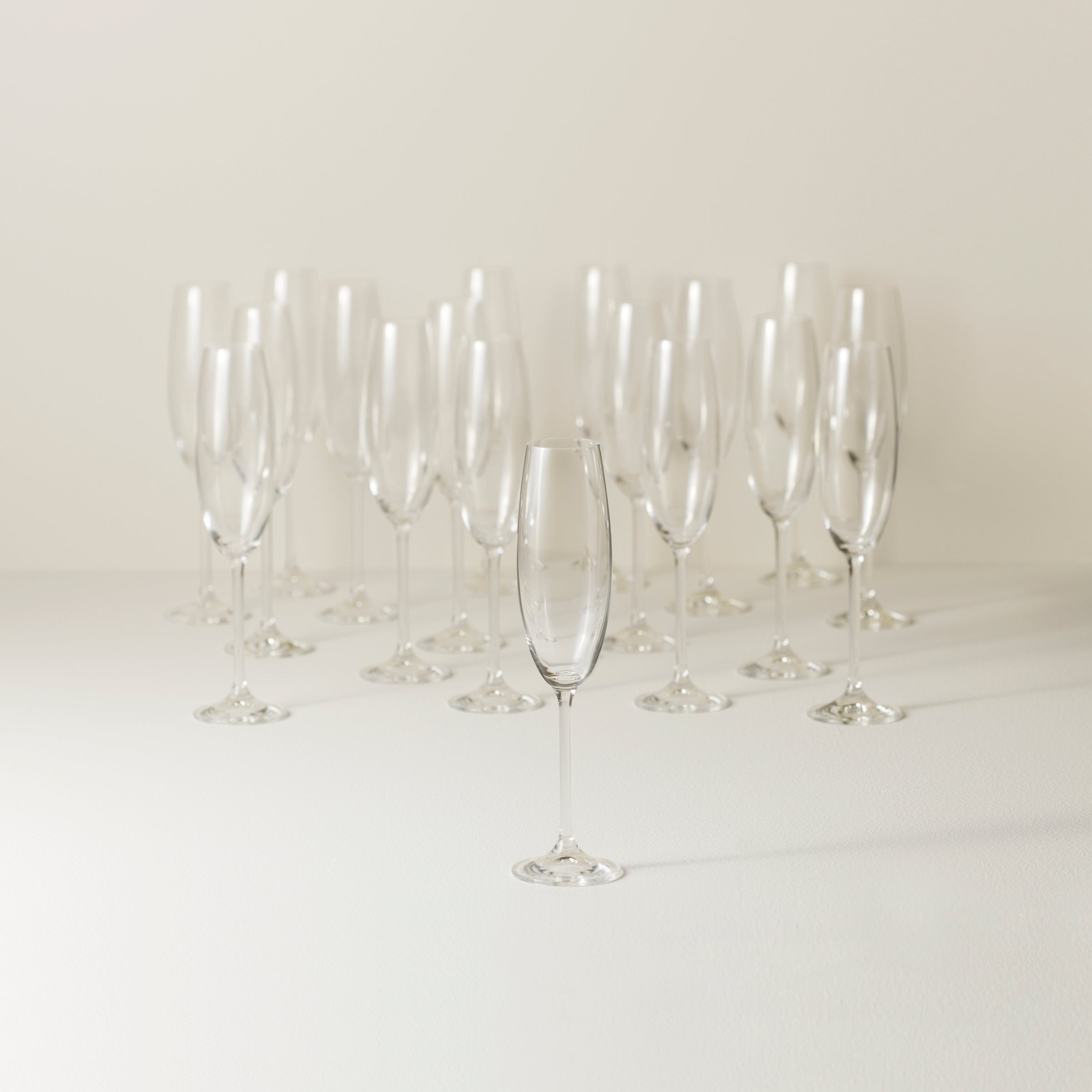 Premium Tuscany Classics Champagne Flute Glasses - Set of 18 Elegant Crystal Clear Wine Glasses for Weddings, Parties & Celebrations - Dishwasher Safe Stemware for Sparkling Wine & Champagne