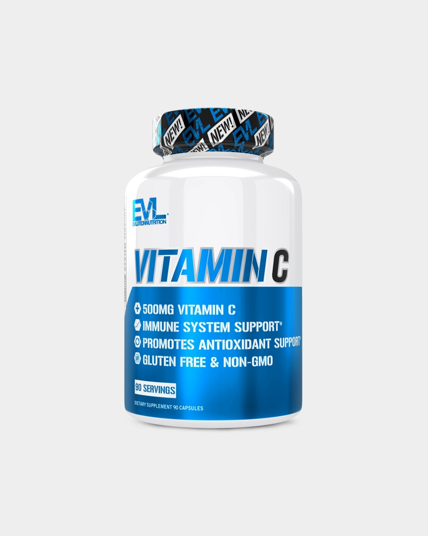 EVLUTION NUTRITION EVL Vitamin C 1000mg - Immune System Support, Antioxidant Supplement for Adults - Daily Vitamin C Tablets for Skin Health & Collagen Production - Great for Cold Season & Gym Recovery