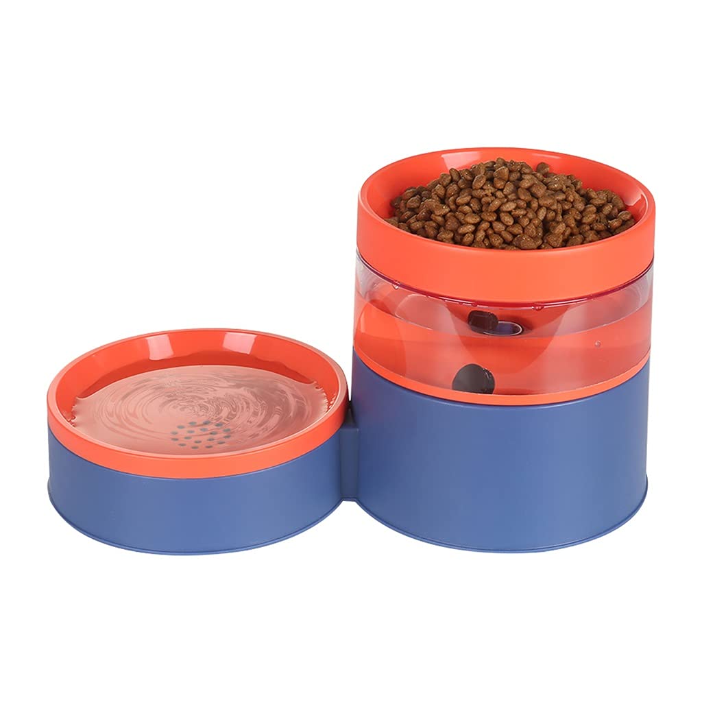 SLATIOM Automatic Dog Water Dispenser & Food Bowl - Non-Slip Double Pet Feeder with Water Storage - 30.7x15.9x13.2cm Red Pet Supplies for Indoor/Outdoor Use - Perfect for Home, Travel & Backyard Feeding