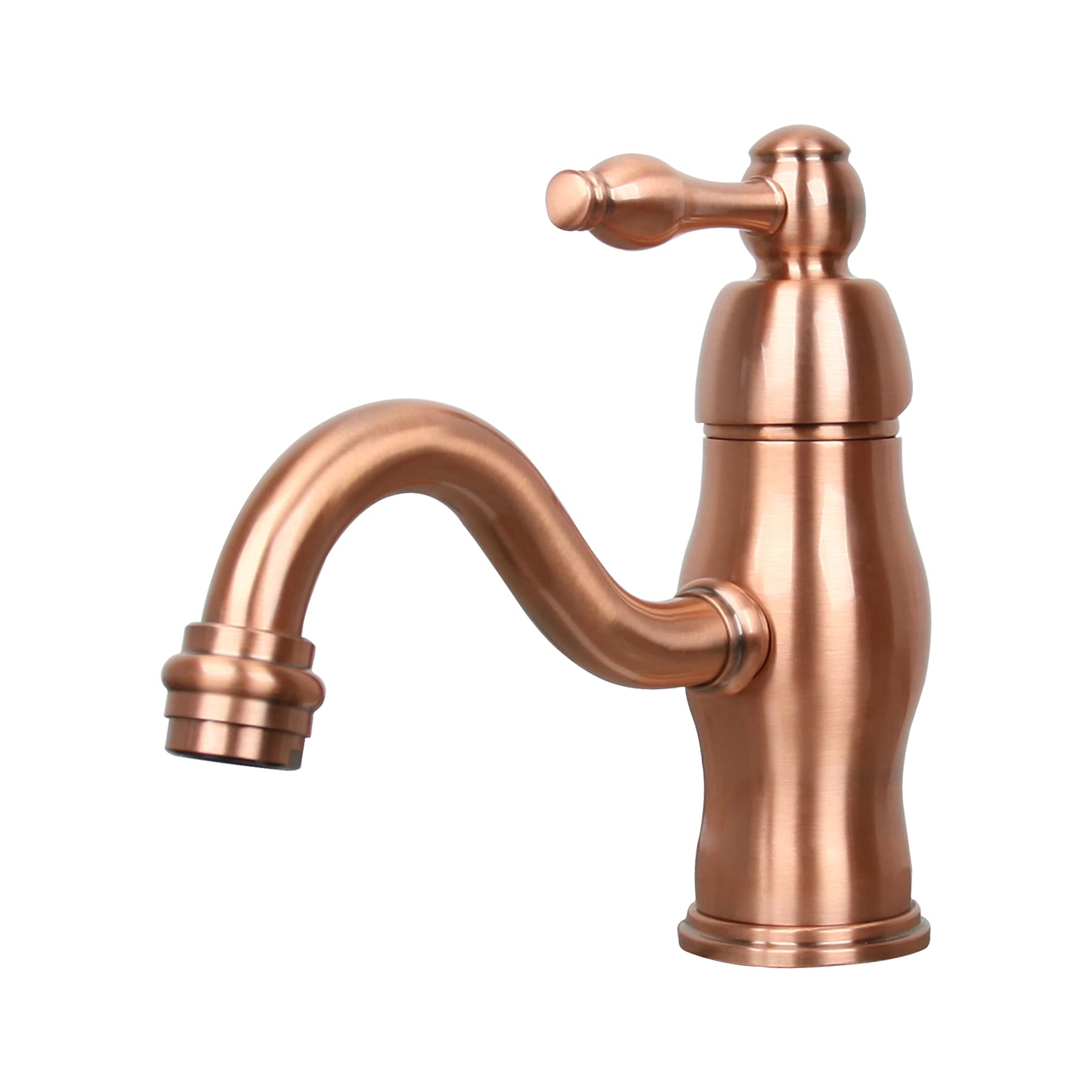Akicon Single Hole Copper Bathroom Sink Faucet - 1-Handle Modern Basin Faucet for Bathroom Vanity & Powder Room (Oil Rubbed Bronze Finish) - Perfect for Home Renovation & Luxury Hotel Upgrades