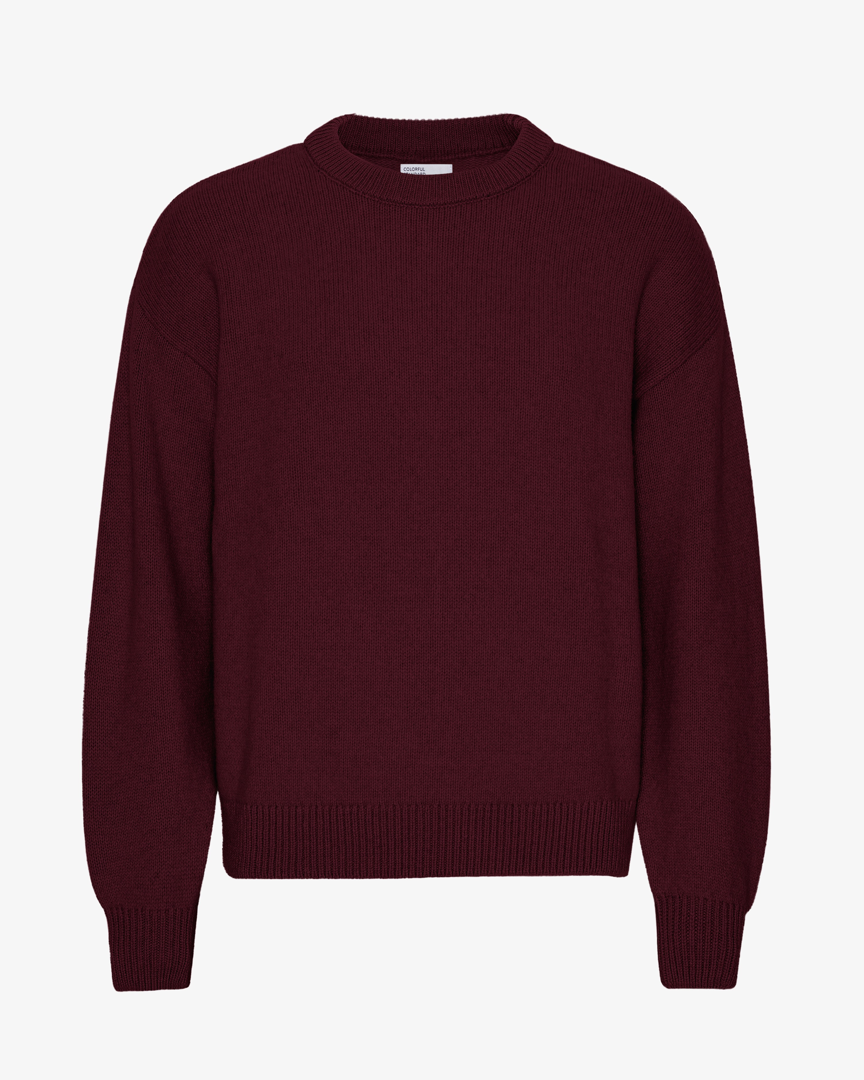 Premium Oversized Merino Wool Sweater for Women - Soft & Warm Oxblood Red Crewneck Pullover | Perfect for Winter, Fall & Casual Outfits