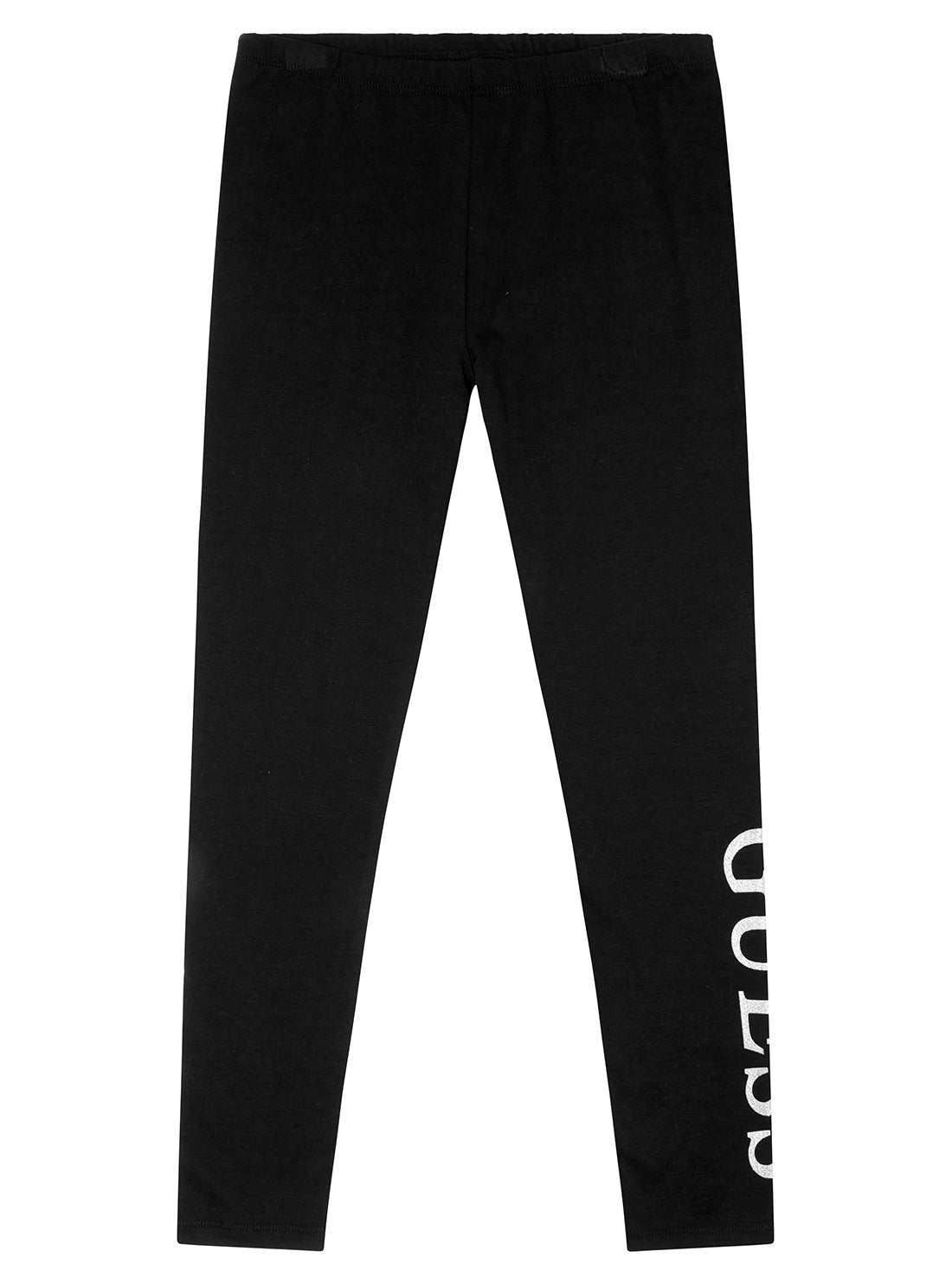Black Logo Leggings for Women - High Waist Yoga Pants (Size 2-7) - Comfortable Workout Leggings for Gym, Running, and Lounge Wear