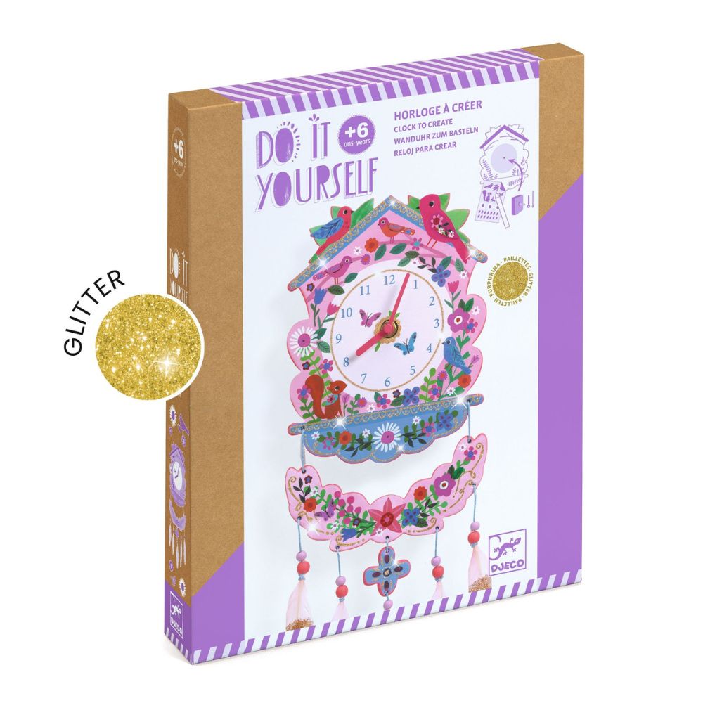 DIY Cuckoo Clock Kit with Stickers - Fun & Educational Wooden Clock Making Craft for Kids - Perfect for Home Decor, Classroom Projects & Creative Playtime