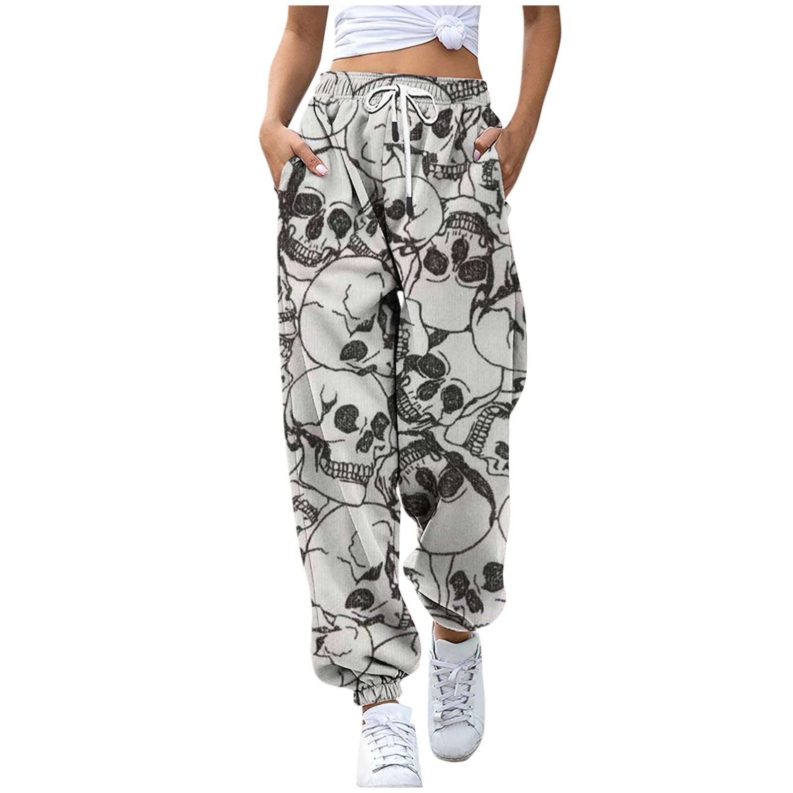 YDKZYMD Women's 3D Printed Jogger Pants - Funny Halloween Graphic Sweatpants for Women & Men | Loose Fit Athletic Track Pants, Baggy Casual Sportswear - Perfect for Gym, Lounge & Halloween Costumes