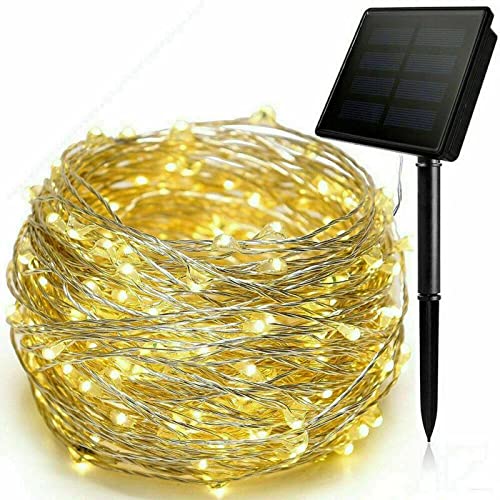 Europder 300 LED Solar String Lights - Waterproof Outdoor Christmas Decorations for Garden, Patio, Yard & Party | Warm White Fairy Lights for Wedding, Holiday, Halloween & Home Decoration