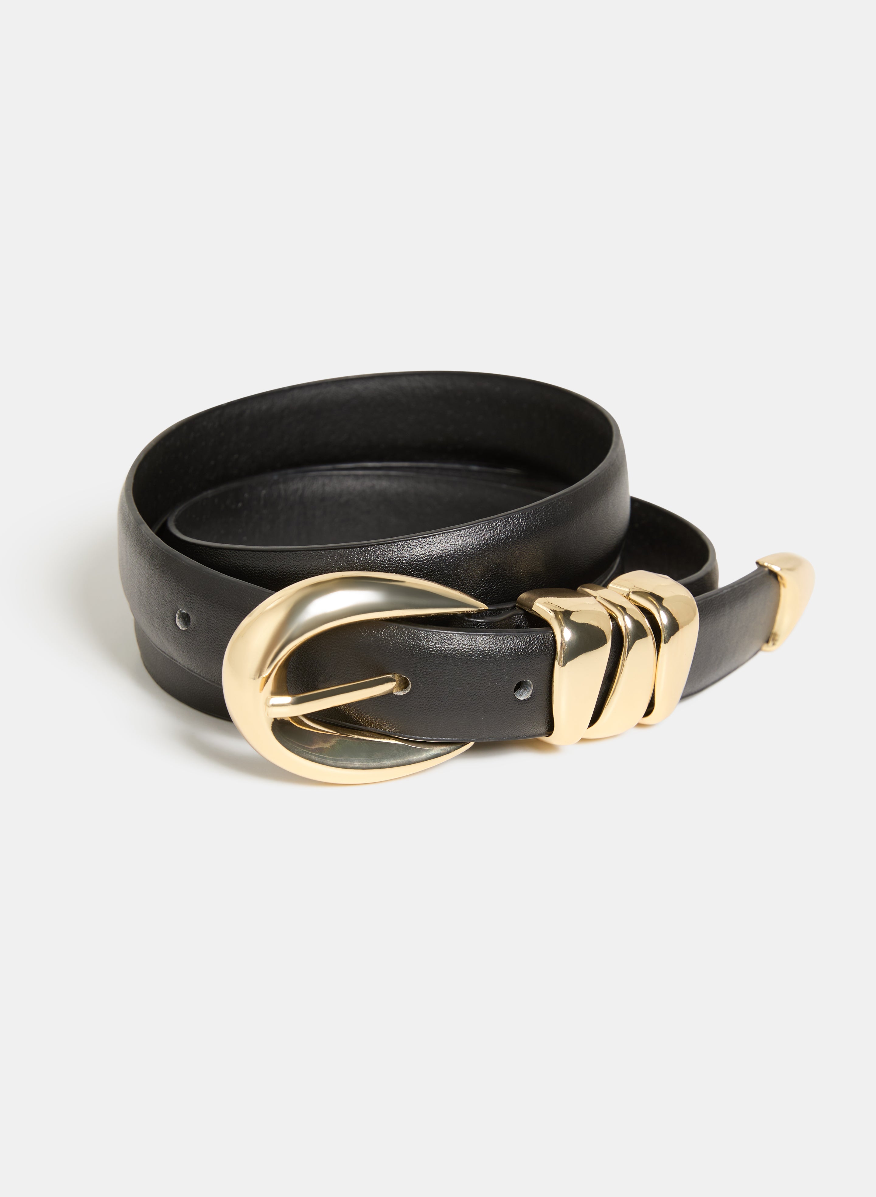 Stylish Vegan Leather Belt with Curved Hardware - Perfect for Casual, Office & Formal Outfits | Eco-Friendly Fashion Accessory