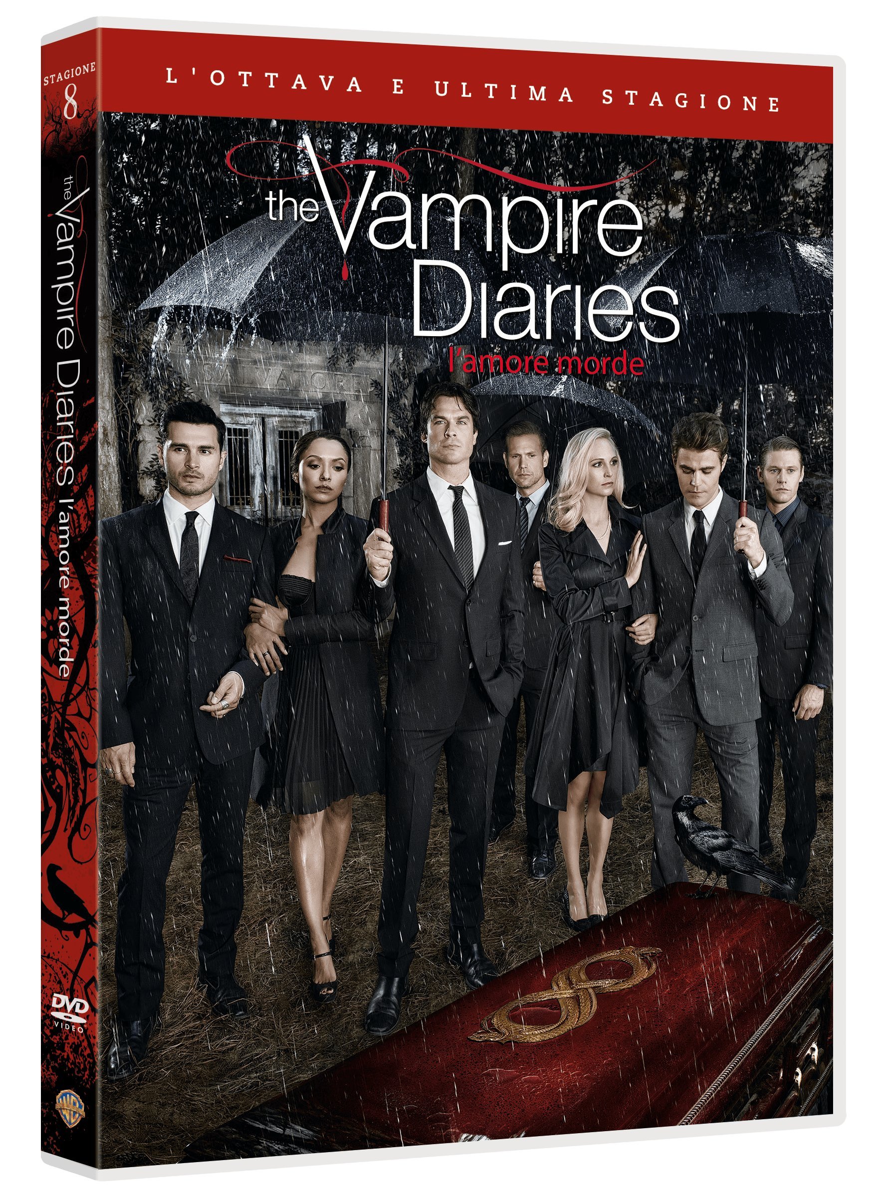 The Vampire Diaries Season 8 Complete DVD Box Set (3-Disc) - Italian Import - Perfect for TV Show Collectors & Supernatural Drama Fans