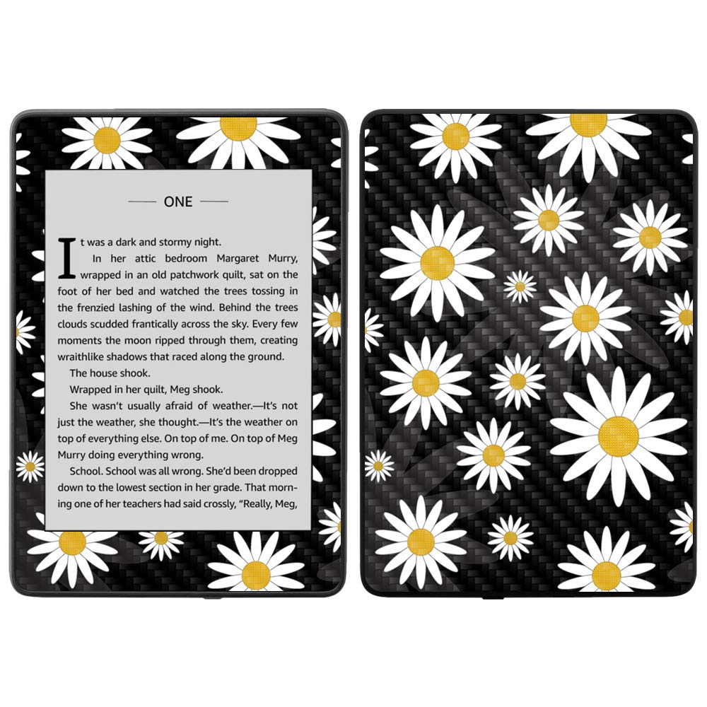Premium Carbon Fiber Skin for Amazon Kindle Paperwhite 2018 (10th Gen) - Blue Petals Design | Waterproof Protective Cover with Durable Textured Finish | Easy to Apply & Remove | Made in USA | Perfect for Travel, Reading & Outdoor Use