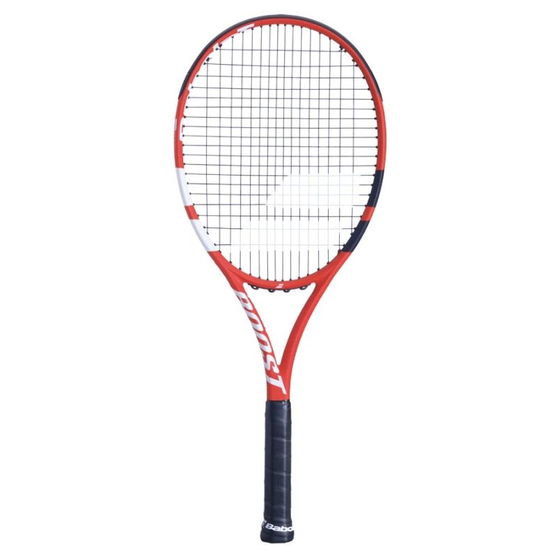 Babolat Boost Strike Tennis Racket - Red & White | Lightweight & Durable for Beginners & Intermediate Players | Perfect for Training, Matches & Recreational Play