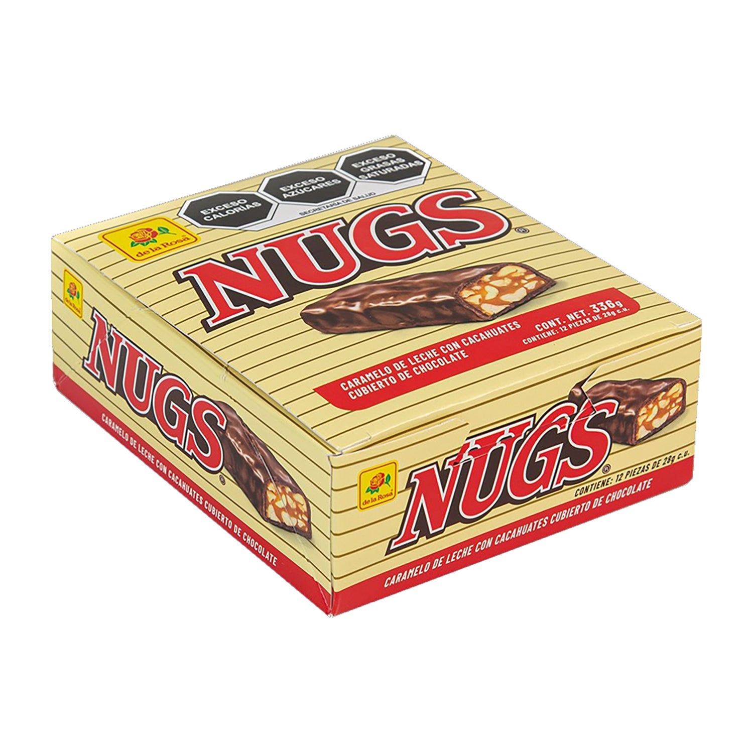 De La Rosa Nugs Candy | 12 Count Box | Mexican Peanut Marzipan Treats for Parties, Gifts & Snacking