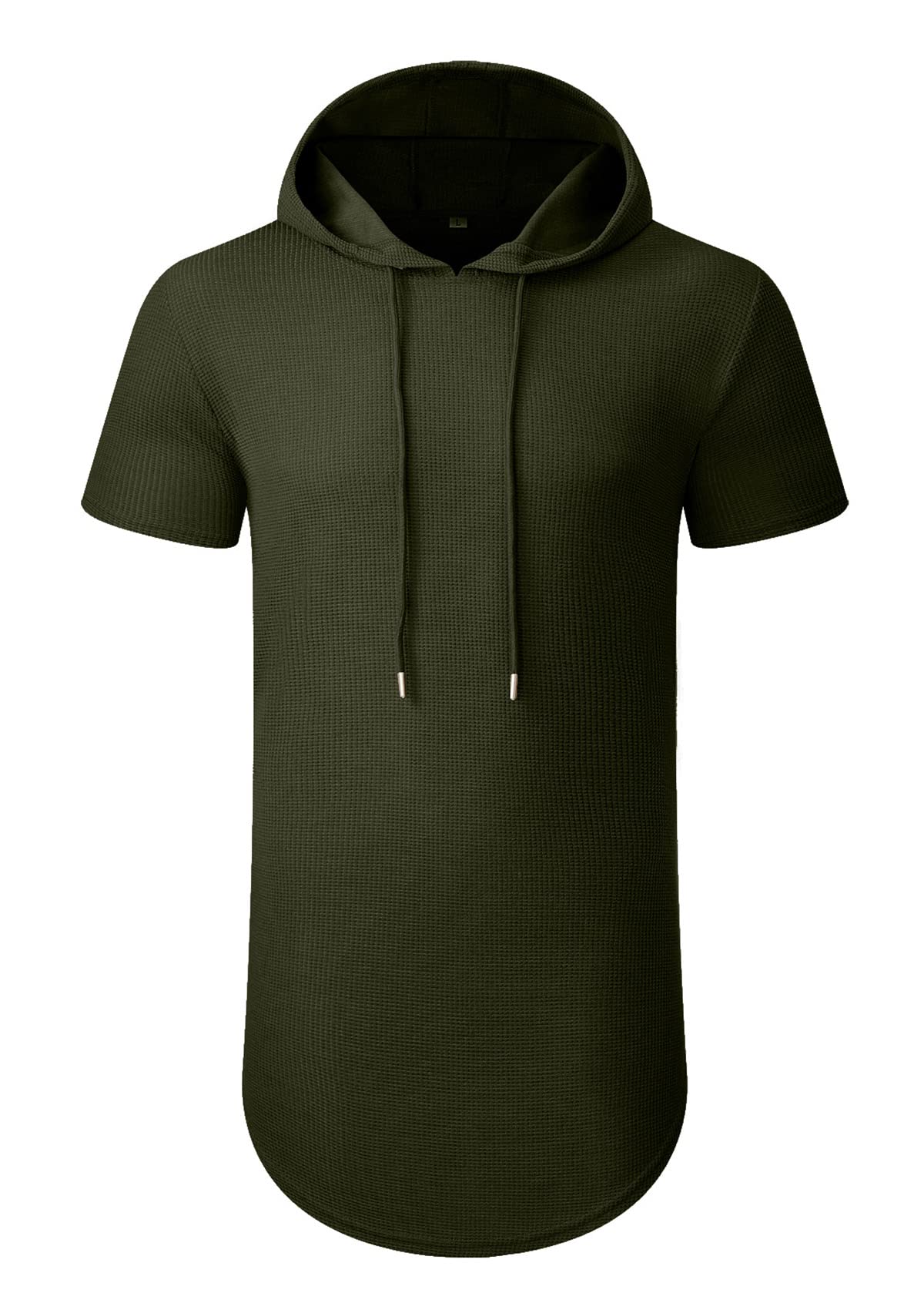 Sailwind Men's Lightweight Moisture-Wicking Waffle Hooded T-Shirt - Short Sleeve Athletic Hoodie for Running, Gym & Casual Wear