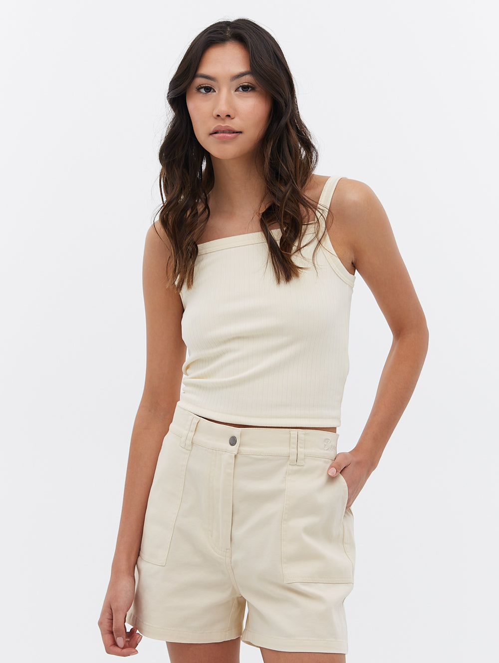 Sudell Women's Square Neck Tank Top - Soft Stretchy Sleeveless Shirt for Casual Wear & Summer Outfits