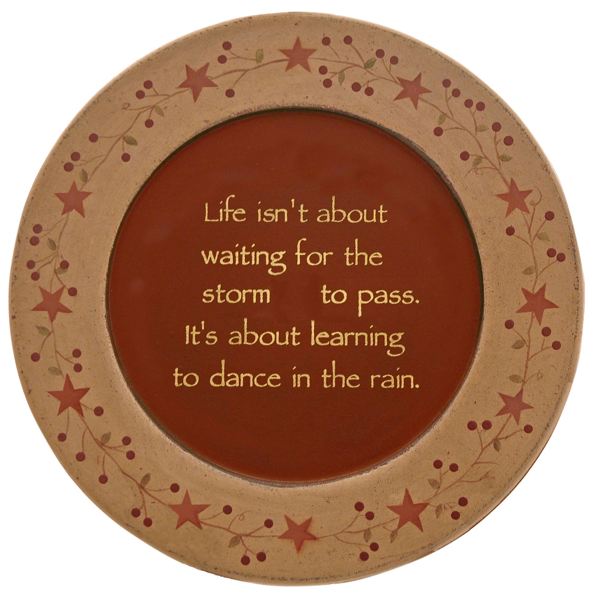 Dance in The Rain Wood Plate - 13x13 Inch Handcrafted Decorative Wooden Plaque - Perfect for Home Decor, Wall Art, and Gift Giving