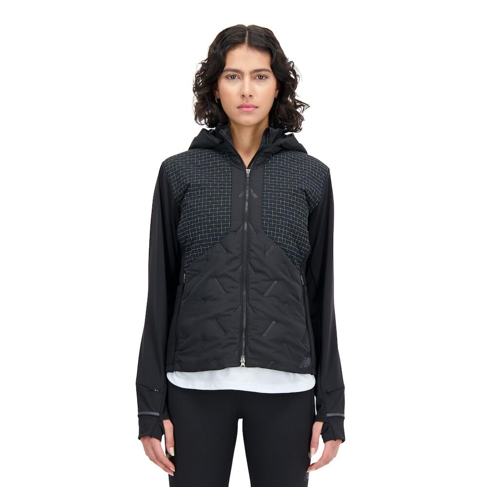 New Balance Women's Impact Run Reflective Luminous Heat Jacket - Lightweight Running Windbreaker for Cold Weather - Perfect for Jogging, Night Running & Outdoor Workouts